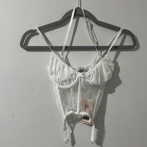Brand new Tiger mist white corset